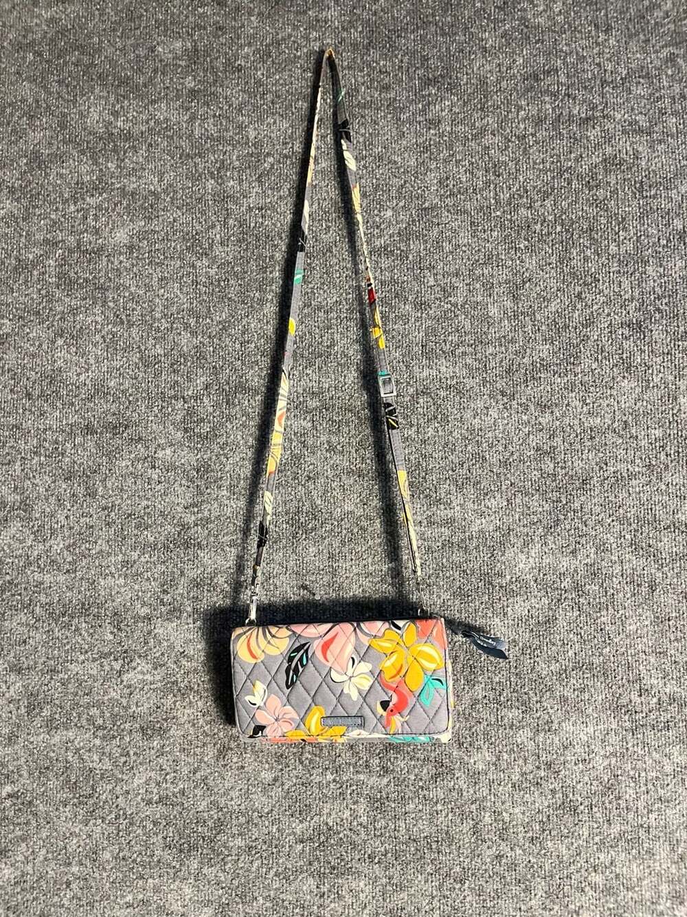Vera Bradley Quilted RFID Crossbody Wallet Coastal